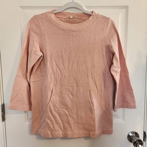 Women's Eileen fisher 3/4 sleeve blouse  with from pockets  light pink